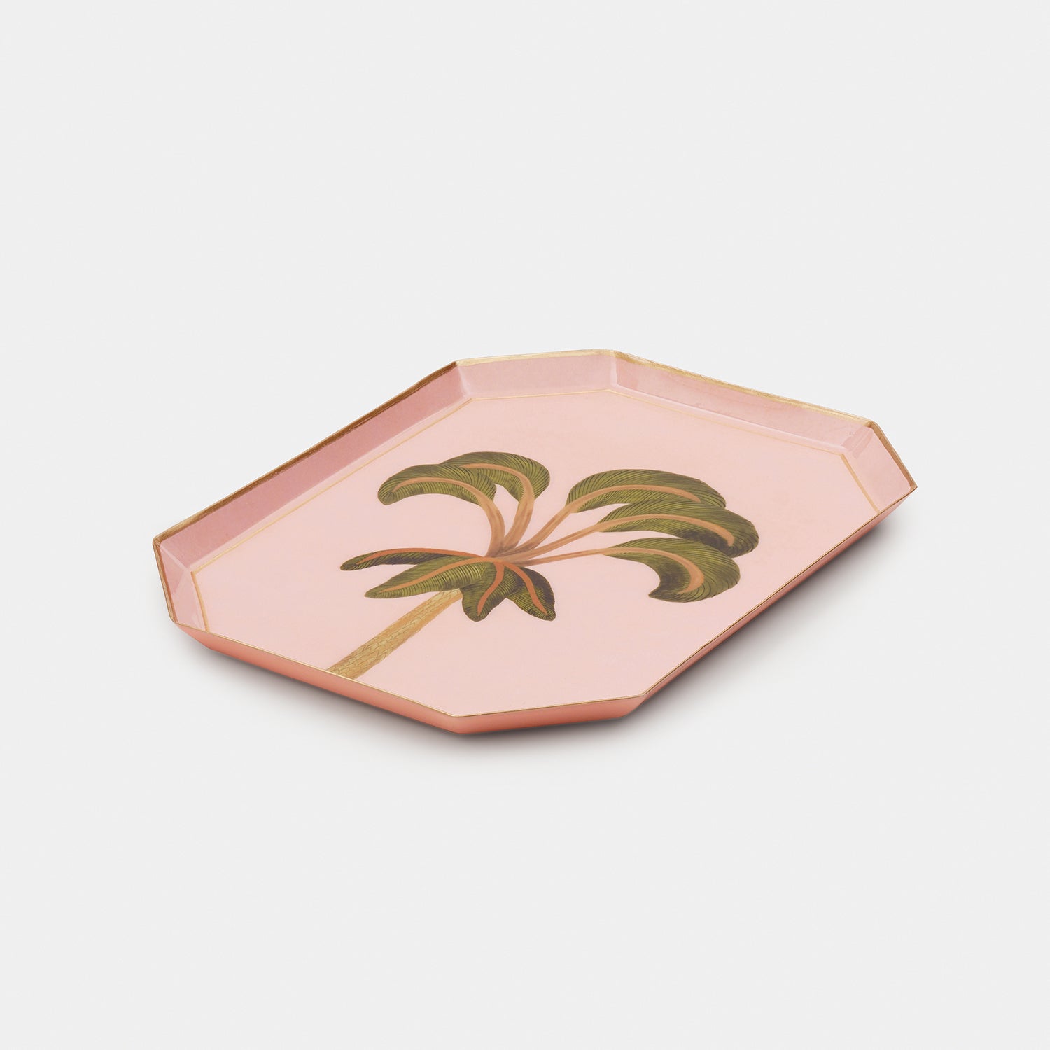Green & Pink Palm Motif Platter - Large – Dots and Doodles Design