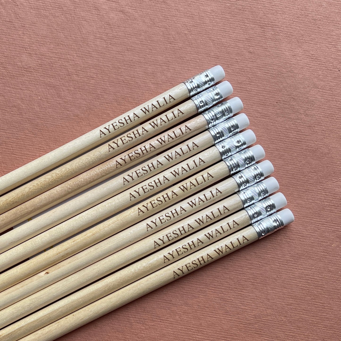 Personalised oak pencil