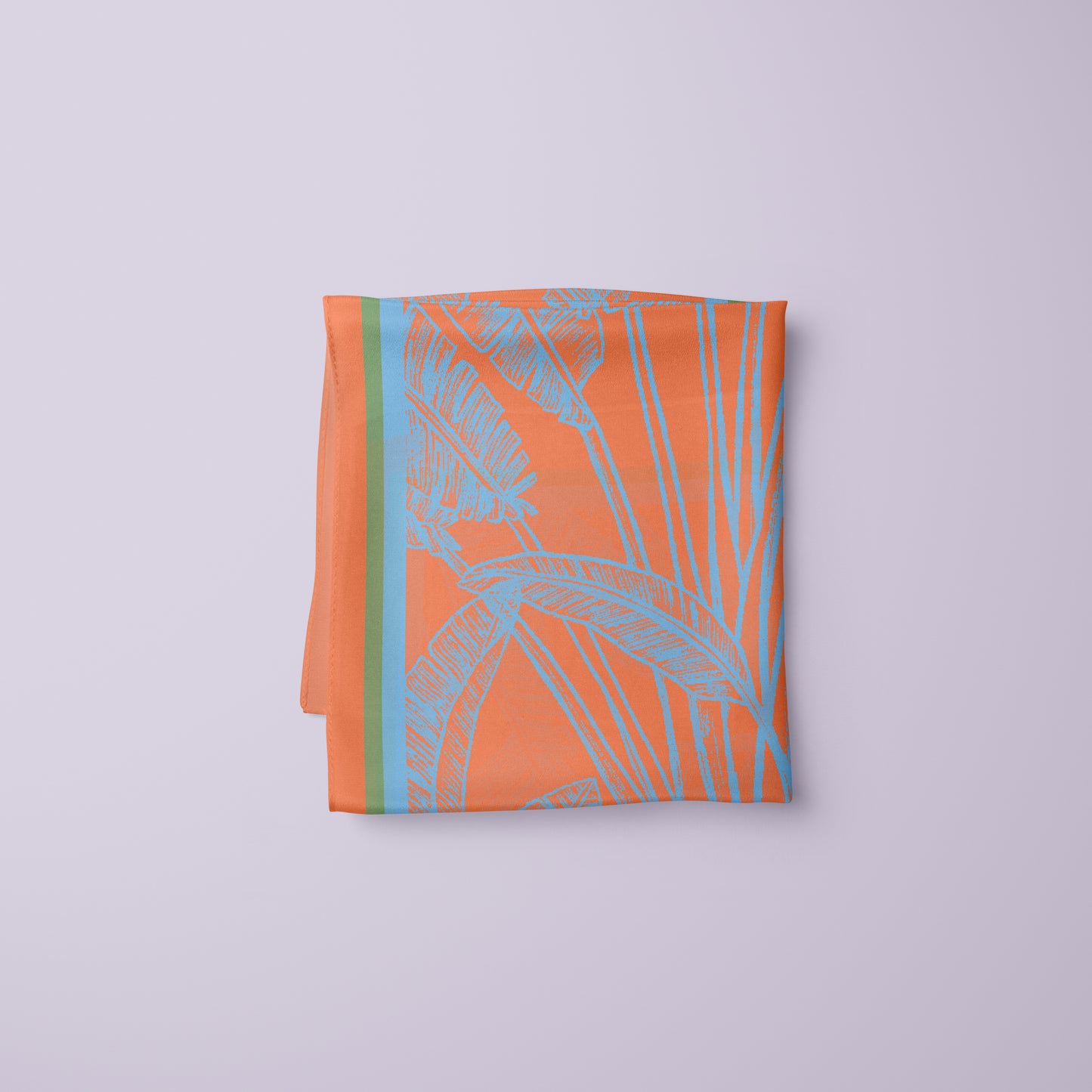 Silk pocket square sedona orange